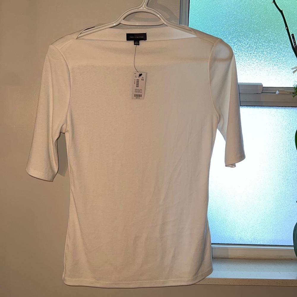 White Shirt with a straight neck line